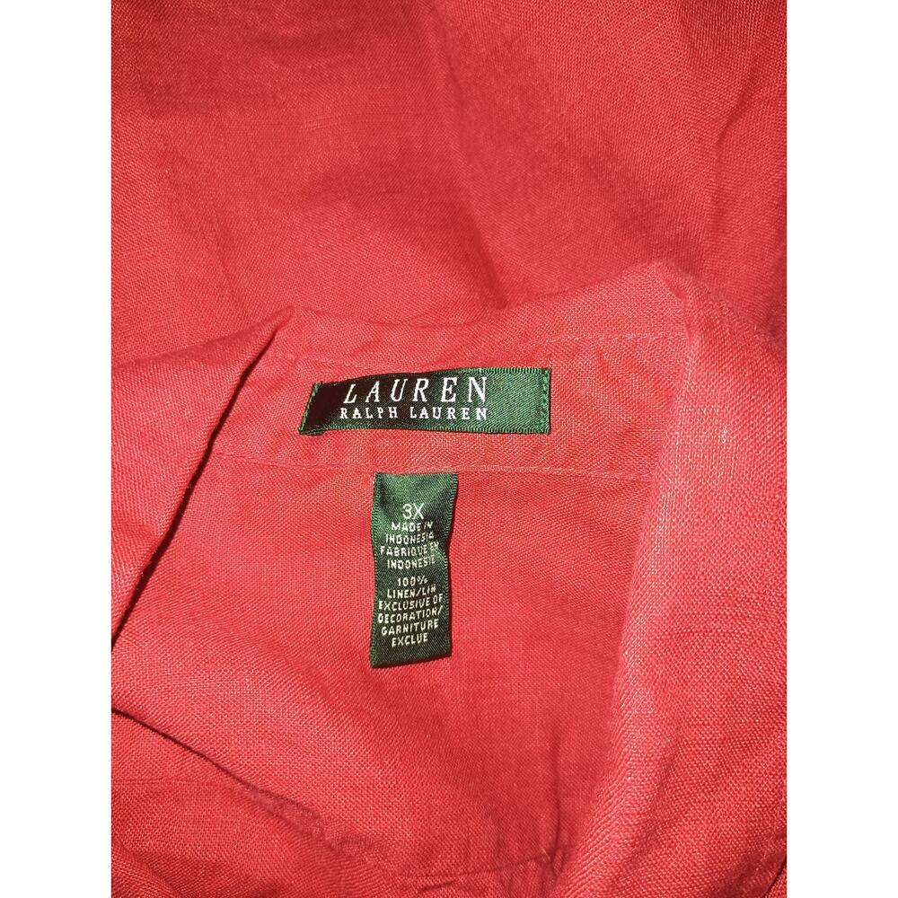 Lauren Red women Collared Long Sleeve Button-Up Shirt – Size 3X W012C - Picture 11 of 11